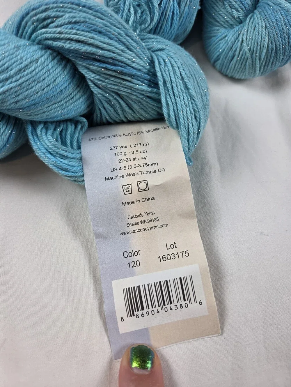 Cascade Sunseeker Multis 120 Yarn Cotton Blend 4 Hanks